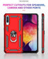 Military Grade Drop Impact Case for Samsung Galaxy A50 - 360 Metal Rotating Ring Kickstand Holder