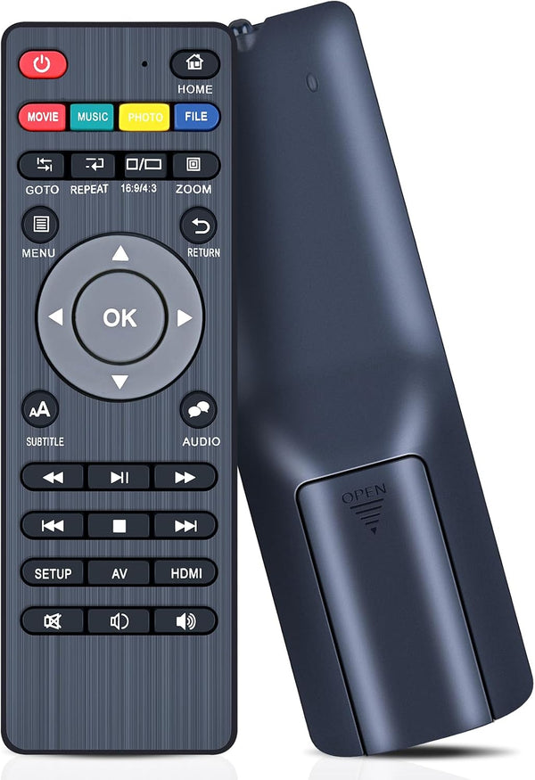 FQOUG Replacement Remote Control Compatible with NEUMI Atom 1080P Full-HD Digital Media Player