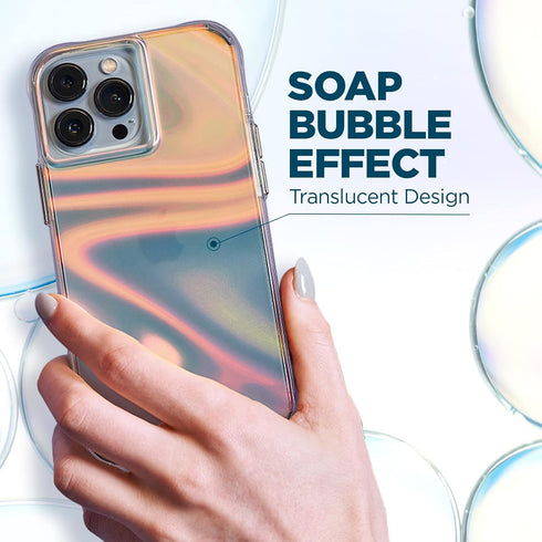 Case-Mate Soap Bubble iPhone 13 Pro Case - 10ft Drop Protection, Wireless Charging Compatible Luxury Cover