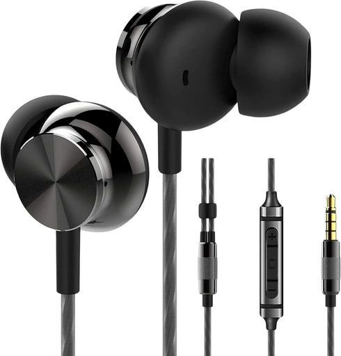 Betron BS10 Wired Earphones: Noise-Isolating In-Ear Buds with Microphone, Volume Control & Powerful 12mm Bass Drivers.