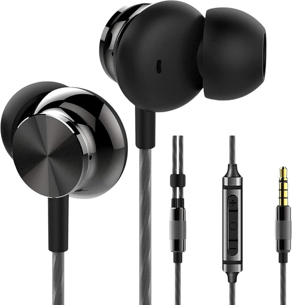 Betron BS10 Wired Earphones: Noise-Isolating In-Ear Buds with Microphone, Volume Control & Powerful 12mm Bass Drivers.