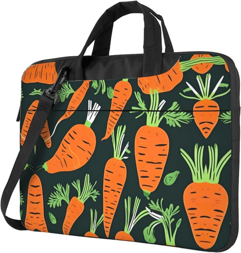 JIPOFD Happy carrot seamless pattern Print Structured Laptop Bag Oxford Cloth Briefcase Padded