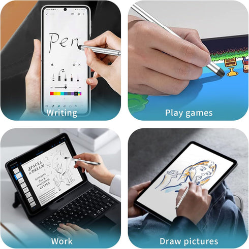 Stylus Pens with Pen Slot for Touch Screens, High Precision Capacitive Universal Stylus for iPad iPhone Tablets Samsung