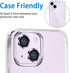 Compatible with iPhone 14 and 14 Plus Camera Lens Protector - Anti-Scratch 9H Tempered Glass, 2 Pcs