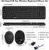 MOFII 104 Wireless Keyboard and Mouse Combo, Keys Full-Size Retro Round Keys Typewriter Keyboards Ergonomic Keyboards