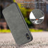 SALAWAT Slim Shock Proof Phone Case for iPhone Xs, Lightweight Premium PU Leather TPU Bumper Protection (Gray)