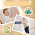 13Pcs Set Baby Monthly Milestone Cards Sign - Double Sided Dinosaur Milestone Cards, Dino Pattern Wooden Circles Discs