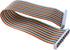 Antrader 1ft 40 Pin F/F Connector USB ASP ISP JTAG AVR Wire IDC Flat Rainbow Ribbon Data Cable, 2 Pieces
