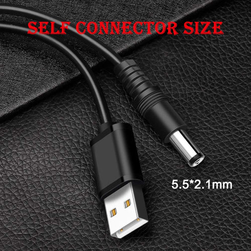 MEROM Universal 5V DC Power Cable, USB to DC 5.5x2.1mm Charging Cord with 8 Connector Tips (5.5x2.5, 4.8x1.7, 4.0x1.7,