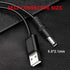 MEROM Universal 5V DC Power Cable, USB to DC 5.5x2.1mm Charging Cord with 8 Connector Tips (5.5x2.5, 4.8x1.7, 4.0x1.7,