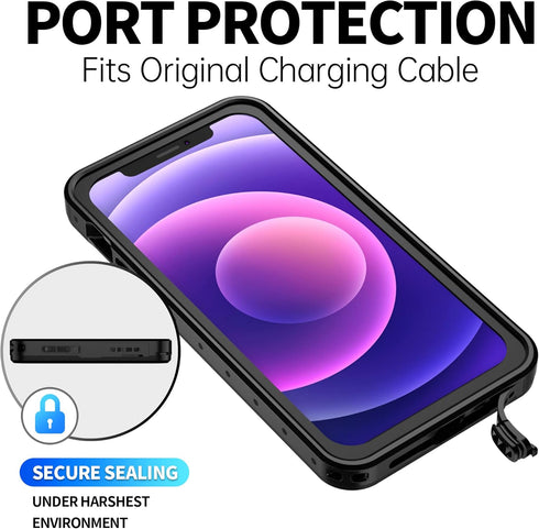 BEASTEK iPhone 12 Mini Waterproof Case, NRE Series Shockproof Dustproof IP68 with Screen Protector