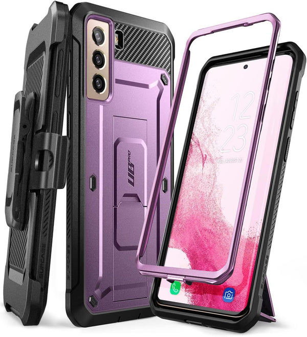 SUPCASE Unicorn Beetle Pro Case for Samsung Galaxy S22, Heavy Duty Full-Body Rugged Kickstand, Purple