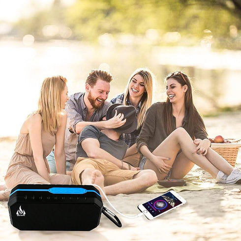 Portable Bluetooth Speaker, IP65 Waterproof Wireless Speaker, Bluetooth 5.0, Built-in Mic, Support Micro SD/TF Card.