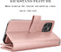 Njjex iPhone 12 Mini Wallet Case (2020), 9 Card Slots, PU Leather, Detachable Kickstand, Magnetic Cover, Rose Gold