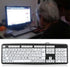 Large Print Computer Keyboard, 104 Keys USB Wired for Visually Impaired Individuals, Wired Keyboard for Seniors in Low