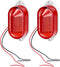 QWORK Industrial Strobe Siren Alarm Light – AC110V - 120V Red, 110 dB Loud Sound, 2 Pack