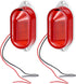 QWORK Industrial Strobe Siren Alarm Light – AC110V - 120V Red, 110 dB Loud Sound, 2 Pack