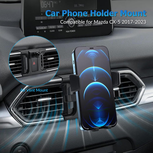 Car Phone Holder Mount for Mazda CX-5 2023-2022, Compatible with 4.5-7.5 inch Smartphones