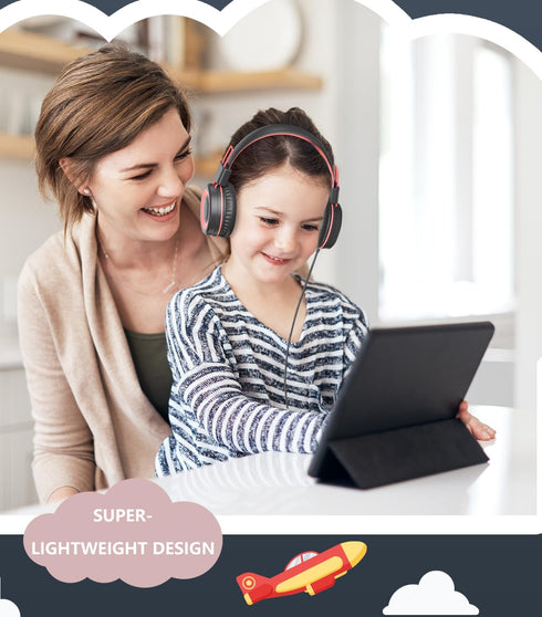 94dB Bywulanda Upgrade USB Type C Kids Headphone for School, Safe Volume Limited, HD Stereo Sound, Foldable Lightweight