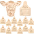 Huray Rayho Cow Baby Monthly Milestone Cards Western Wooden Cow Print Baby