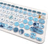 Silicone Keyboard Cover Skin for Logitech K380/Pebble Keys 2, Gray Blue Flowers