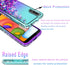 STARSHOP Compatible with Samsung Galaxy A01 Phone Case, Liquid Floating Glitter Quicksand Bling Cover with Tempered