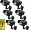 Kanayu 6 Pieces Solar Powered Fake Security Camera, Simulated Surveillance with Realistic Red Flashing Lights