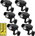 Kanayu 6 Pieces Solar Powered Fake Security Camera, Simulated Surveillance with Realistic Red Flashing Lights