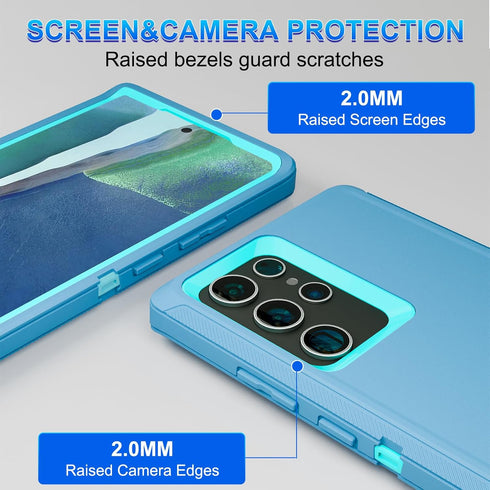 Samsung Galaxy Note 20 Ultra Case - Dropproof Shockproof Heavy Duty Protective Case for 6.9 Inch, Turquoise