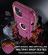 Shop iPhone 14 Plus Case (Burgundy) with Kickstand, Heavy Duty Shockproof Protection, Belt Clip Holster & Screen