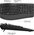 RECCAZR Ergonomic Keyboard, Wired Computer USB Keyboard with Wrist Rest, Spill-Resistant, Wave Keys for Natural Typing