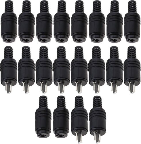 eMagTech 20PCS 2 Pin DIN Speaker Plug with Screw Terminals for HiFi Loudspeaker Devices, 10 Male & 10 Female
