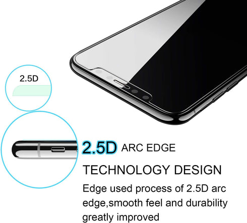iPhone 11 Screen Protector 2.5D Edge Tempered Glass Film Premium HD Anti Scratch 9H Hardness - 2 Pack Retail for iPhone