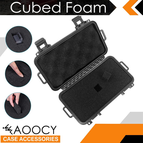 8'' Small Case with Customizable Foam Insert, IP67 Waterproof Hard Carrying Case for Portable Electronics, 8.6" x 4.9"