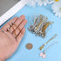 Larrel 100PCS 58mm Phone Keychain Strap, Cell Phone Split Ring Strap, Gold/Silver Cellphone Charms Lanyard String