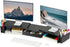 Spacrea Metal Desk Organizers and Accessories, Dual Monitor Stand Riser with Drawer
