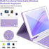 Keyboard Case for iPad 9/8/7th Gen 10.2’’, Bluetooth Keyboard for iPad 10.2 inch, with Pencil Holder, Purple