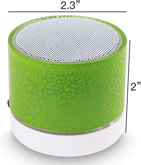 AICase Portable Wireless Mini Bluetooth Speaker, Super Bass Stereo Rechargeable Speaker with LED Lights