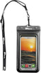 Waterproof Phone Case and Lanyard - Excellent Protection Floats in The Water (Black)