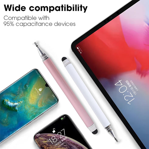 2-in-1 Stylus Pen for Touch Screen, 3pcs High Precision Universal Stylus for iPad, Apple, Android, Microsoft