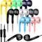 Xinnun 50 Pack Bulk Earbud Headphones with Mic Student in Ear Earbuds