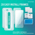 17 2-Pack 9H 17 Smartish iPhone Pro Screen Protector - Tempered Glass Screen Protectors - Tuff Sheet - Easy Install