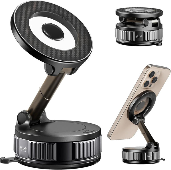 RainChic Magnetic Car Phone Holder, Vacuum Suction Mount for Dashboard & Windshield, 360
