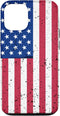 Vintage American Flag Phone Case for iPhone 12/12 Pro - Red, White, and Blue US Flag Design