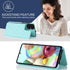 Asuwish Wallet Cover Phone Case for Samsung Galaxy A51 5G, with Tempered Glass Screen Protector, Mint Green
