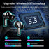 Wireless Earbud, Bluetooth Headphones 5.3 NEW 40H Ear Buds Bass Stereo Earphones Noise Cancelling Earbud with 4 ENC Mic in-Ear Bluetooth Earbud USB-C LED Display IP7 Waterproof Sport for Android iOS