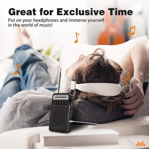 Portable AM FM Radio, Goodes Transistor Radio with Loud Speaker, 2AA Battery Operated for Indoor and Outdoor Use