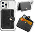 M-Plateau Stick on Phone Wallet, Slim Credit Card Holder with 3M Adhesive for Most Smartphones (Black)