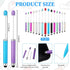 Heeshbou 30 2-In-1 1.0mm Pcs Beadable Pens Bulk Beadable Stylus Pen for Touchscreen Plastic Bead Pens Kit Handwriting