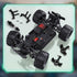 1:18 1/18 Scale RC Car RC Truck Accessories with Shock Absorber, Front and Back Body Pillars Axle, Steering for Front